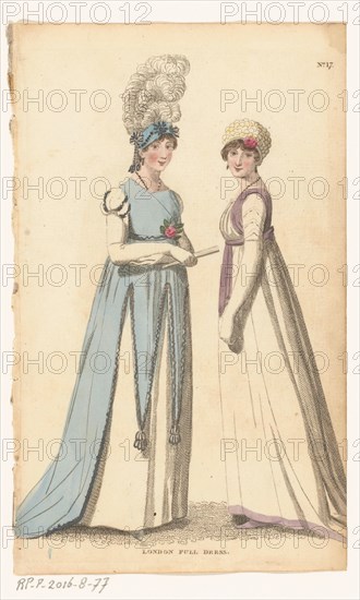 Magazine of Female Fashions of London and Paris. No. 17: London full dress, 1798-1806. Creator: Unknown.