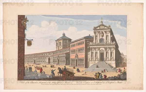View of the Church of Santo Spirito in Sassia in Rome, 1750. Creator: Thomas Bowles.