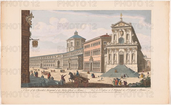 View of the Church of Santo Spirito in Sassia in Rome, 1750. Creator: Thomas Bowles.