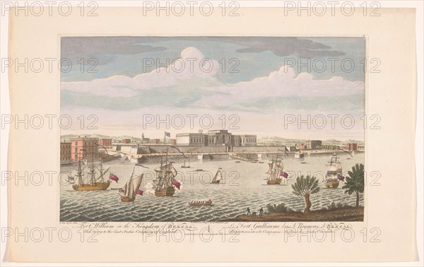 View of Fort William at Calcutta, 1754. Creator: Anon.