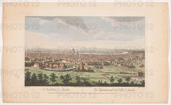 View of the city of London seen from the north side, 1753. Creator: Stevens.