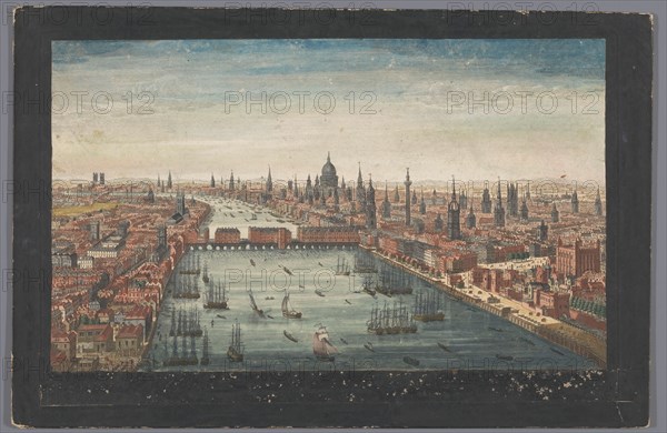 A general view of the city of London, next the river Thames', 1751. Creator: Thomas Bowles.