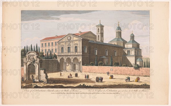 View of the Church of Saint Sebastian Outside the Walls in Rome, 1750. Creator: Thomas Bowles.