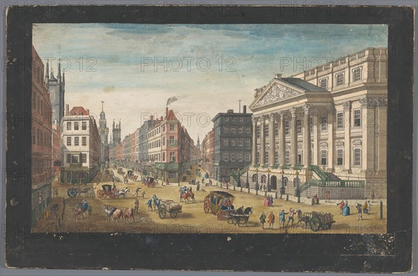 View of the Mansion House in London, 1751. Creator: Thomas Bowles.