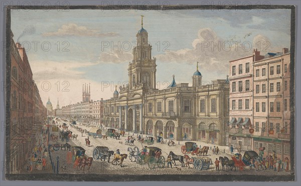 View of the Royal Exchange, London, 1751. Creator: Thomas Bowles.