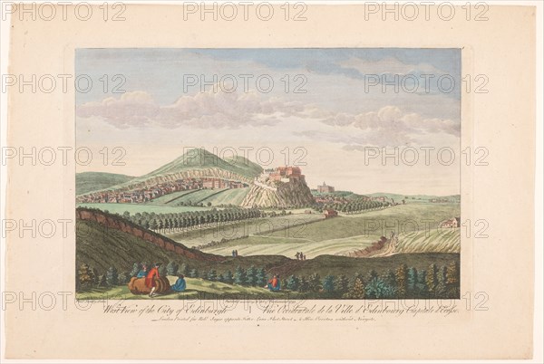 West view of the city of Edinburgh, Scotland, 1753. Creator: Paul Sandby.