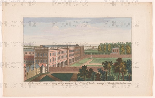 View of the Trinity College Library in Dublin, 1753. Creators: Fabr. Parr, James Mason.