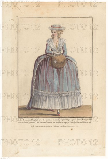 Gallery of French Fashions and Costumes, 1782, rr. 238: Morning dress to the English (...), 1782. Creator: Wossinik.