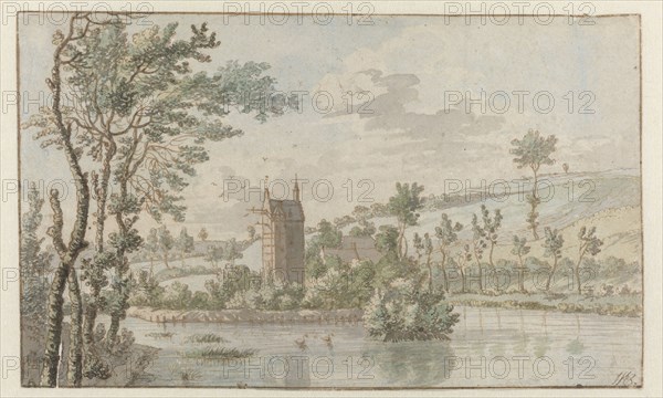 Landscape with Huis Kluys, near Brussels, 1674. Creator: Josua de Grave.