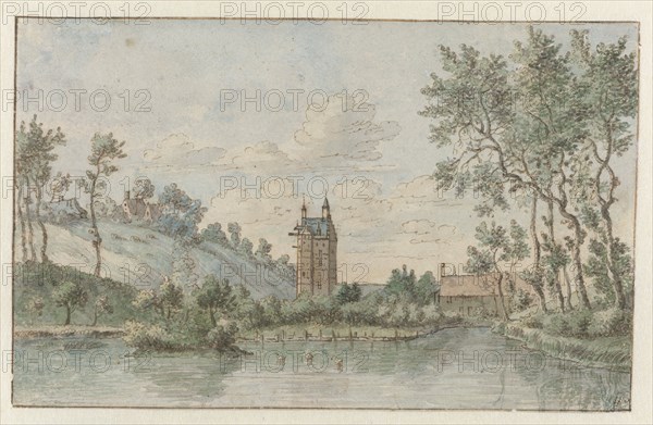 Landscape with Huis Kluys, near Brussels, 1674. Creator: Josua de Grave.