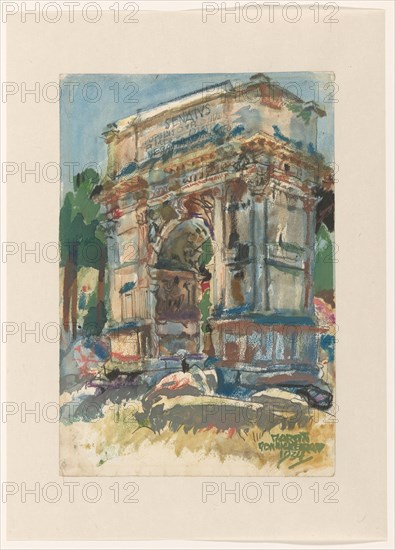 Arch of Titus, Rome, 1934. Creator: Martin Monnickendam.