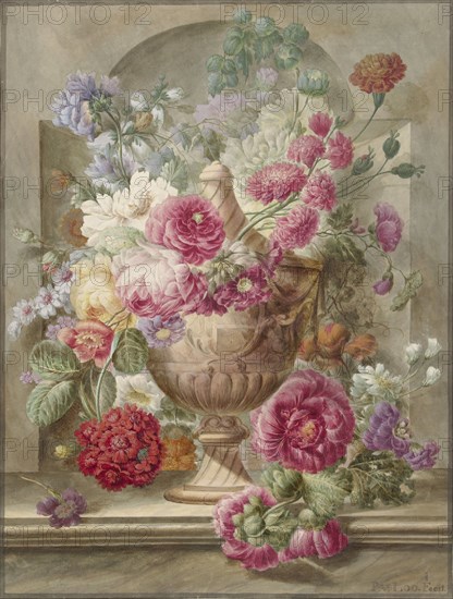 Vase with Flowers, 1745-1784. Creator: Pieter van Loo.