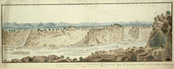 View of the Augrabies Falls on the Orange River, 1778-1779. Creator: Robert Jacob Gordon.