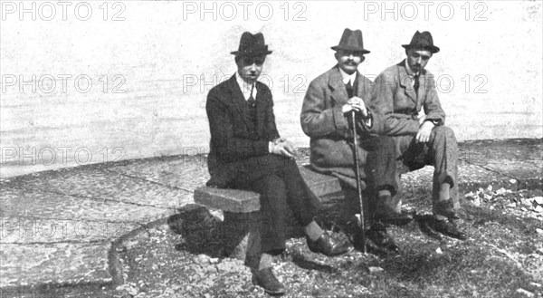 'La Nouvelle Europe; L'exil des Habsbourg; sur une terrasse dominant le lac Constance,..., 1919. Creator: Unknown.