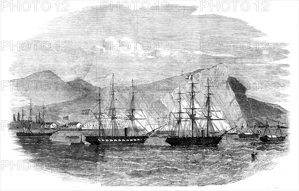 Arica, in Peru, attacked by the Squadron of General Viranco, 1857. Creator: Unknown.