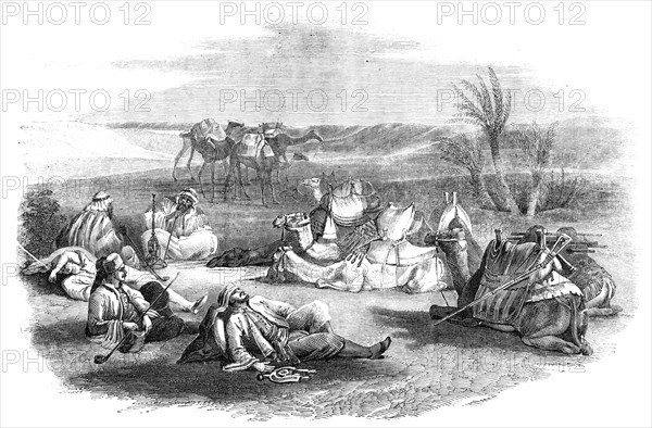 Camel-drivers' Encampment in the Desert, 1857. Creator: Unknown.