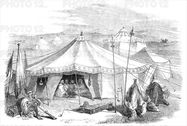 Travellers' Encampment in the Desert, 1857. Creator: Unknown.