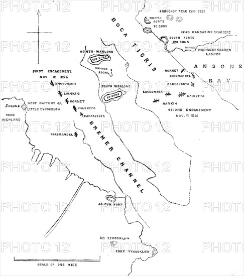 Plan of the Attack on the Forts and Batteries of Canton, Nov.12 and 13, 1856, (1857). Creator: Unknown.