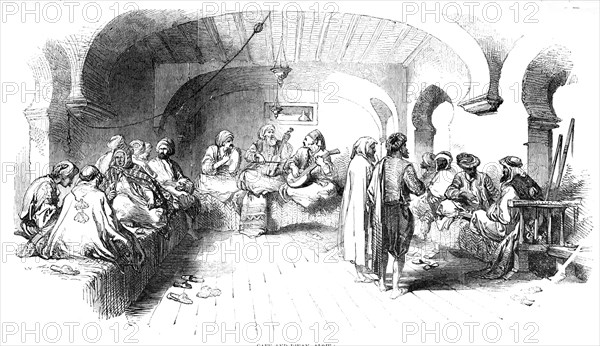 Café and Divan, Algiers, 1857. Creator: Unknown.