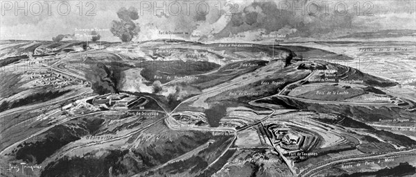 ''De Douaumont et Vaux a Souville et Tavannes', 1916. Creator: Louis Trinquier.