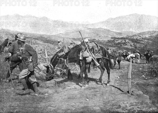 ''La rupture des lignes Bulgares; Nos troupes coloniales dans les positions bulgares', 1918. Creator: Unknown.
