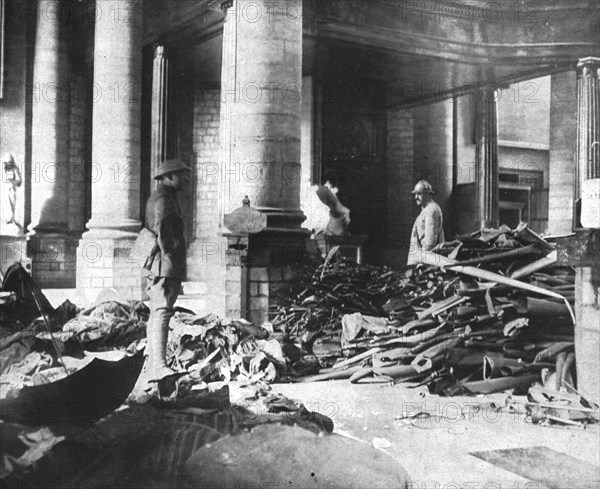 ''Les devastations a Douai; L'interieur de la cathedrale; les vetements sacerdotaux..., 1918. Creator: Unknown.