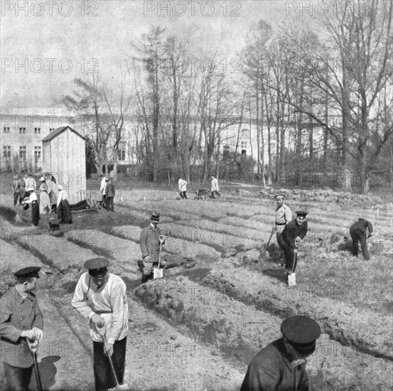 ''Les Romanof a Tsarskoie-Selo; Au mois de mai 1917, le deuxieme de son internement..., 1917. Creator: Unknown.