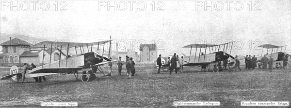 ''Ceux de l'air et ceux de la route; Un raid Anglais sur Friedrichshafe..., 1914. Creator: Unknown.