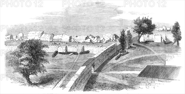 The War with China - Interior of the Anunghoy Bogue Forts, sketched after their demolition..., 1857. Creator: Unknown.