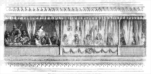The Queen and Princes of Oude and Suite at Drury-Lane Theatre, 1857. Creator: Unknown.
