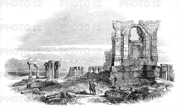 Sketches in Cashmere - Ruins of Ancient Temple, near Islambad, 1857. Creator: Unknown.
