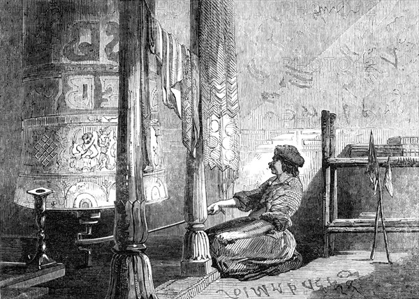 Prayer Wheel in Cashmere, 1857. Creator: Unknown.