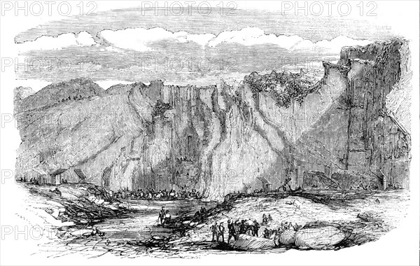 The Granite Quarries at Rubislaw, near Aberdeen, 1857. Creator: Unknown.