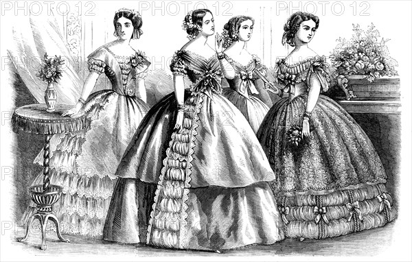 Fashions for April, 1857. Creator: Unknown.