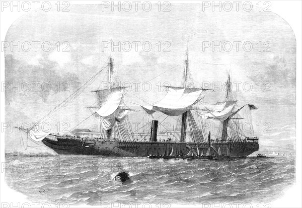 Her Majesty's Troop-Ship "Transit", refitting and receiving stores for China in Portsmouth...1857. Creator: Edwin Weedon.