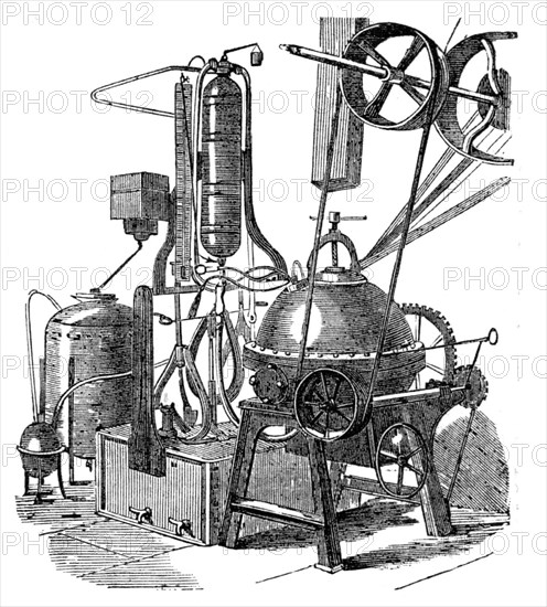 Machine for Raising Dough at Messrs. Carr and Co.'s Works, Carlisle, 1857. Creator: Unknown.