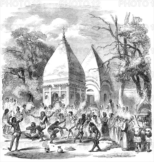 Hindoo Dance - from a native drawing, 1857. Creator: Unknown.