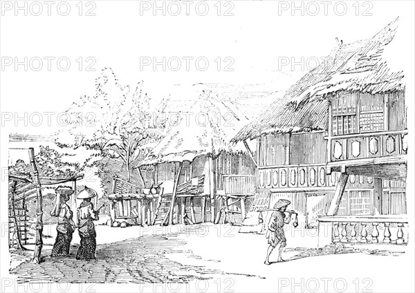 Nipa Houses at Manilla, 1857. Creator: Unknown.