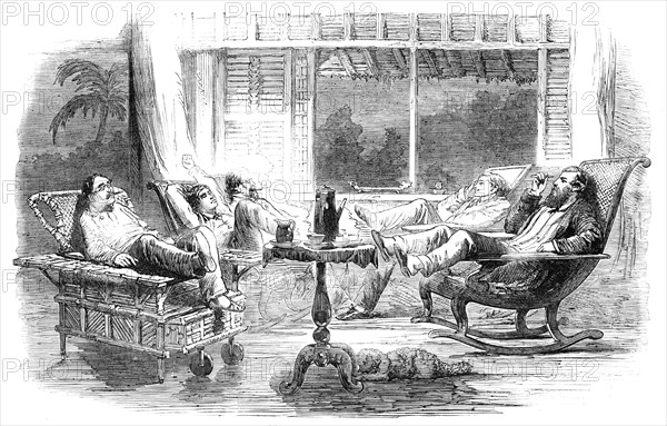 A Postprandial Scene at Manilla, 1857. Creator: Unknown.