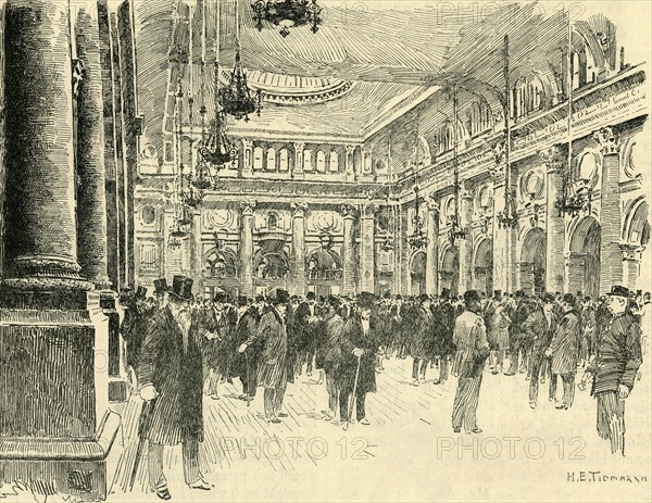 'Interior of the Royal Exchange, Manchester', c1900. Creator: H. E. Tidmarsh.