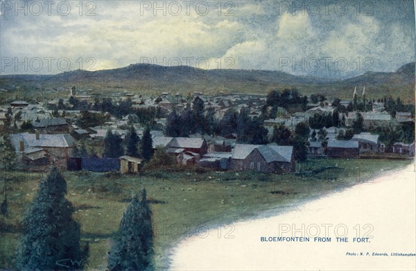 'Bloemfontein from the Fort', c1900. Creator: C Wilkinson.