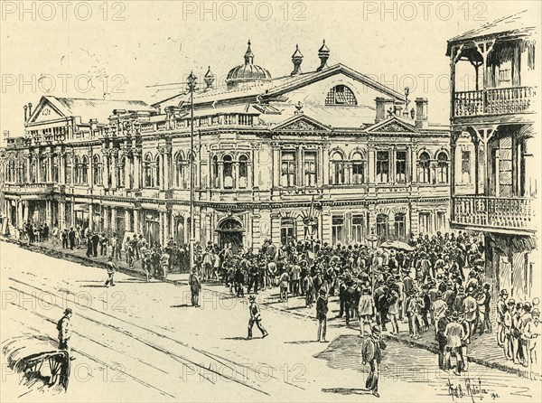 'The Stock Exchange, Johannesburg', 1901..  Creator: Will B. Robinson.
