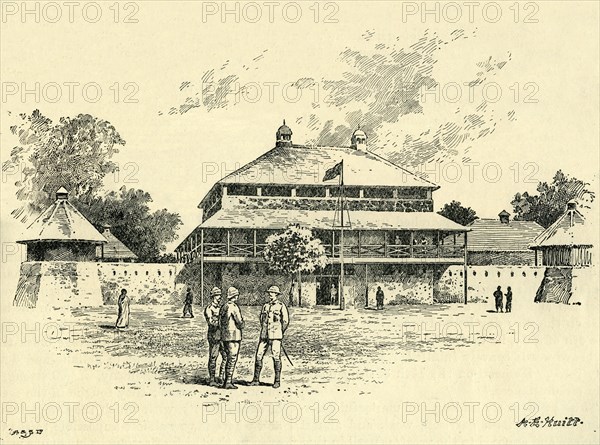 'The Fort at Kumasi', c1900. Creator: A.E. Huitt.