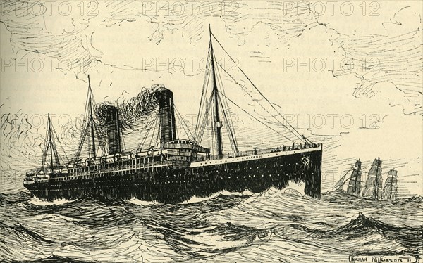 'The R.M.S. Oceanic', 1901.  Creator: Norman Wilkinson.