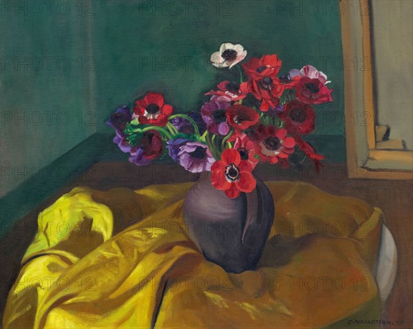 Anemones, 1915. Creator: Vallotton, Felix Edouard (1865-1925).