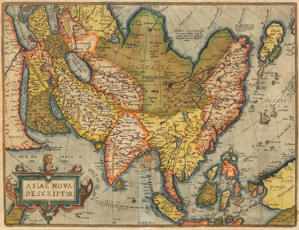 Asiae Nova Descriptio. From Theatrum Orbis Terrarum, 1572. Creator: Ortelius, Abraham (1527-1598).