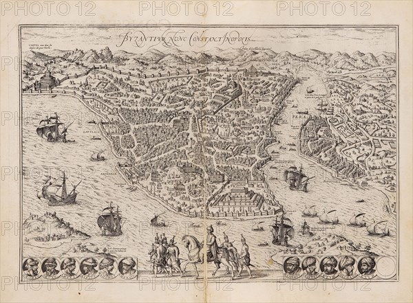 Constantinople. From Civitates orbis terrarum, 1572. Creator: Braun, Georg (1541-1622).
