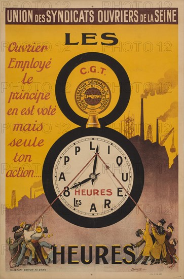 Eight-hour day, 1919. Creator: Doumenq, Félix (1879-1934).