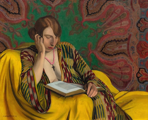 La Liseuse, 1922. Creator: Vallotton, Felix Edouard (1865-1925).