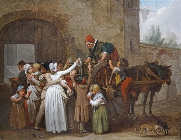 La queue au lait (The queue for milk), c.1796. Creator: Boilly, Louis-Léopold (1761-1845).